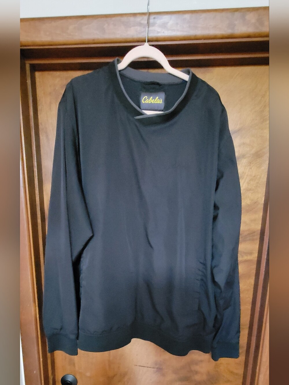 Cabela's Black Crewneck Pullover with Yellow Logo